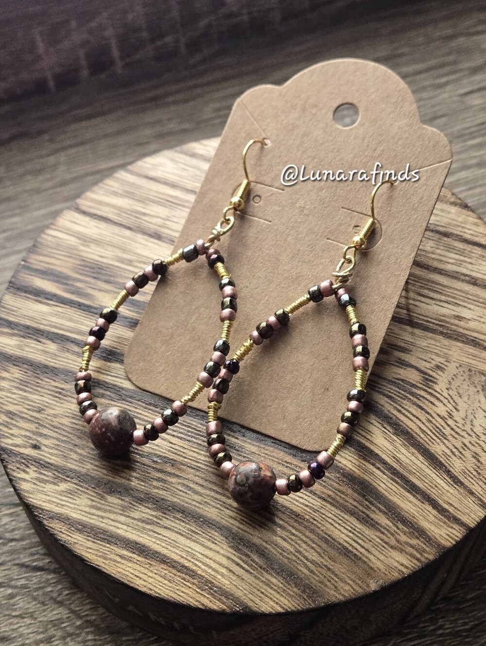 Handmade: Leopard Jasper Boho Earrings